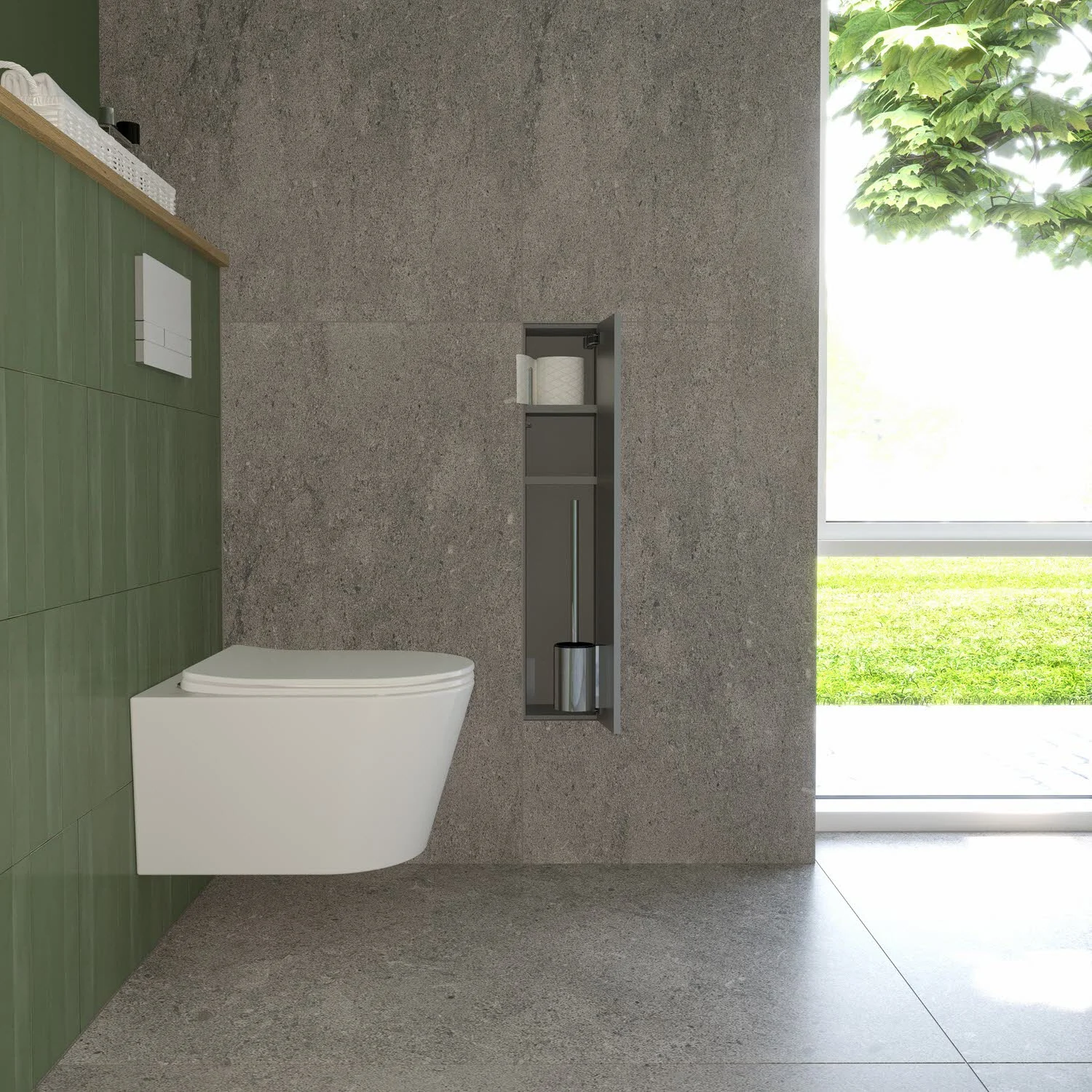 Kronenbach Cube Design WC-Modul - Unterputzmodell 15,4 x 80,3 cm, Türanschlag rechts Bild 10