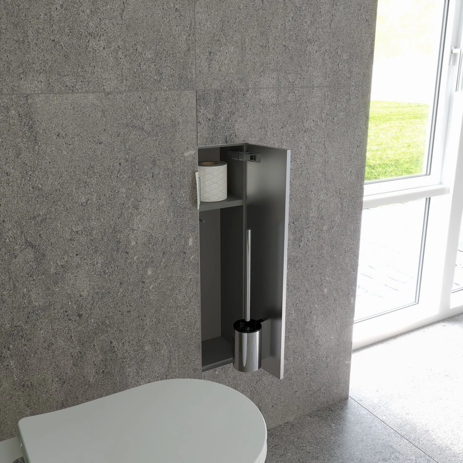 Kronenbach Cube Design WC-Modul - Unterputzmodell 15,4 x 65,8 cm, Türanschlag rechts Bild 9