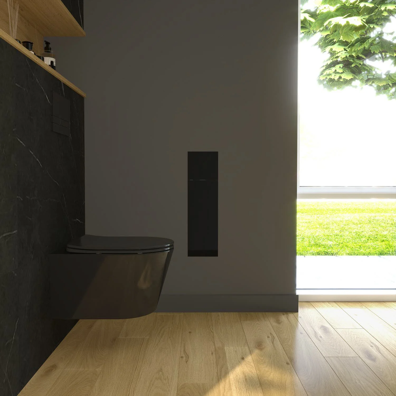 Kronenbach Cube Design WC-Modul 60 cm - Unterputz, Glasfront, Anschlag rechts Bild 9