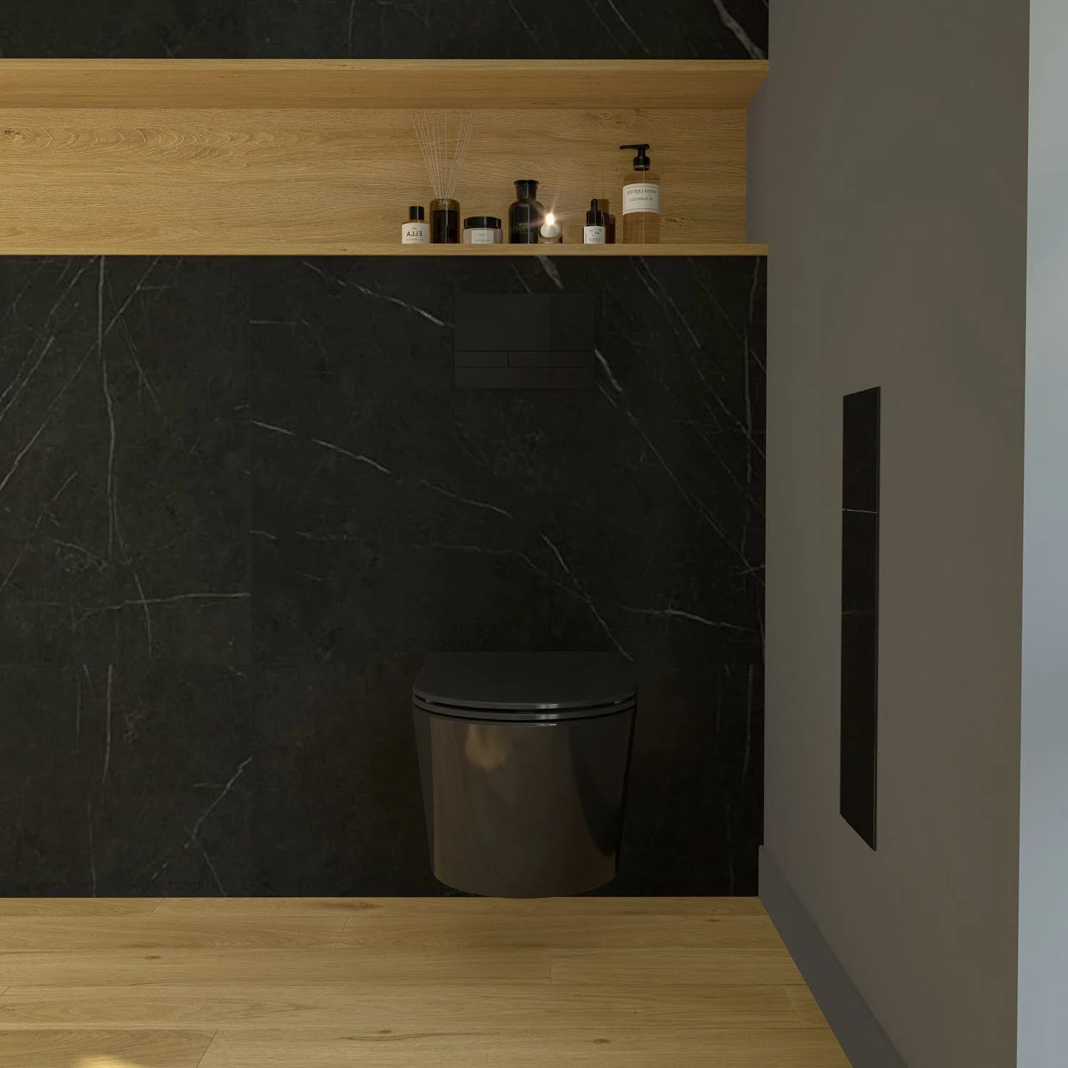 Kronenbach Cube Design WC-Modul 60 cm - Unterputz, Glasfront, Anschlag rechts Bild 10