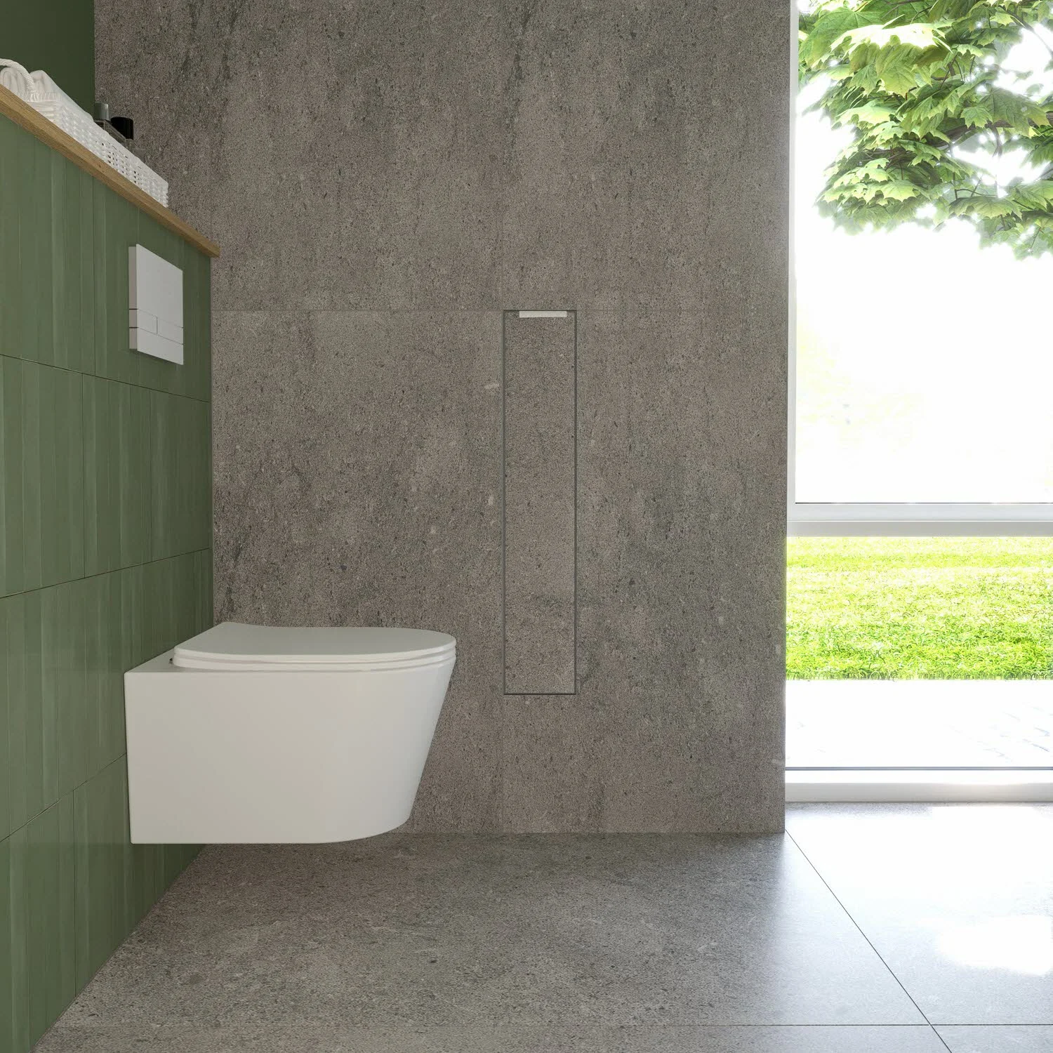 Kronenbach Cube Design WC-Modul - Unterputzmodell 15,4 x 80,3 cm, Türanschlag rechts Bild 7