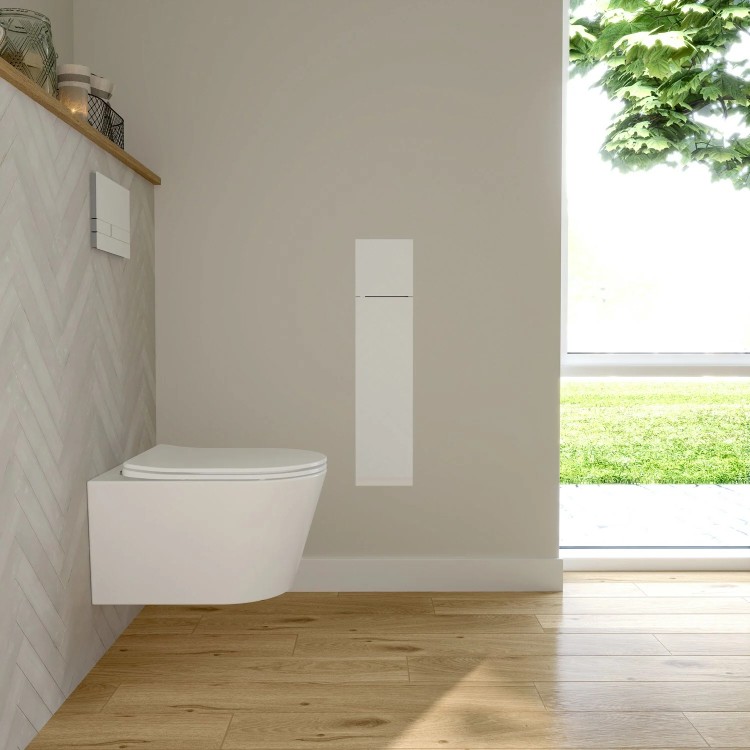 Kronenbach Cube Design WC-Modul 73 cm - Unterputz, Glasfront, Anschlag rechts Bild 9