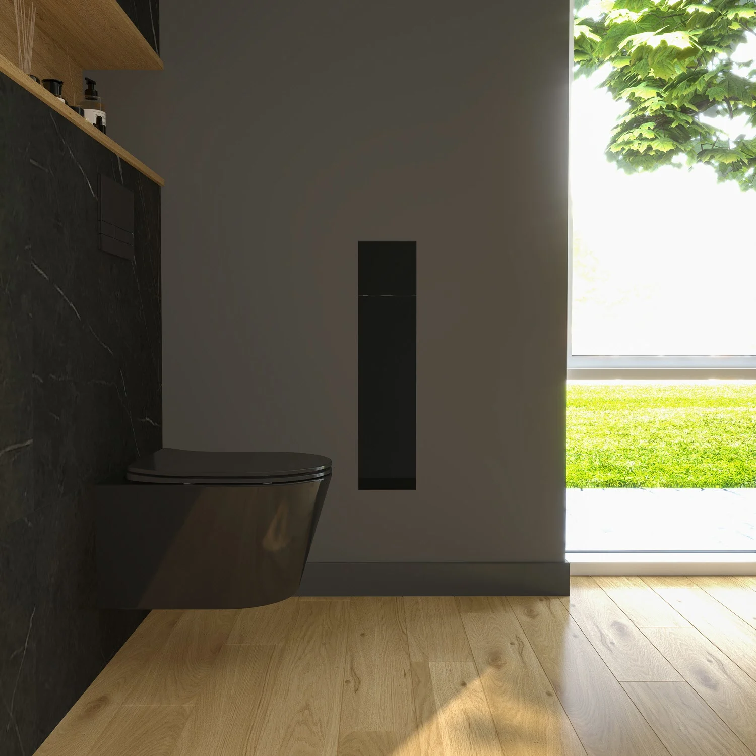 Kronenbach Cube Design WC-Modul 73 cm - Unterputz, Glasfront, Anschlag rechts Bild 9
