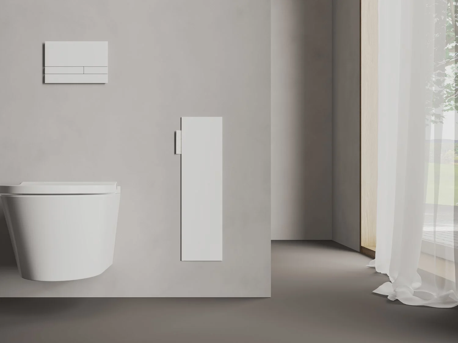 Kronenbach Cube Design WC-Modul 60 cm - Unterputz, Glasfront, Anschlag rechts Bild 6