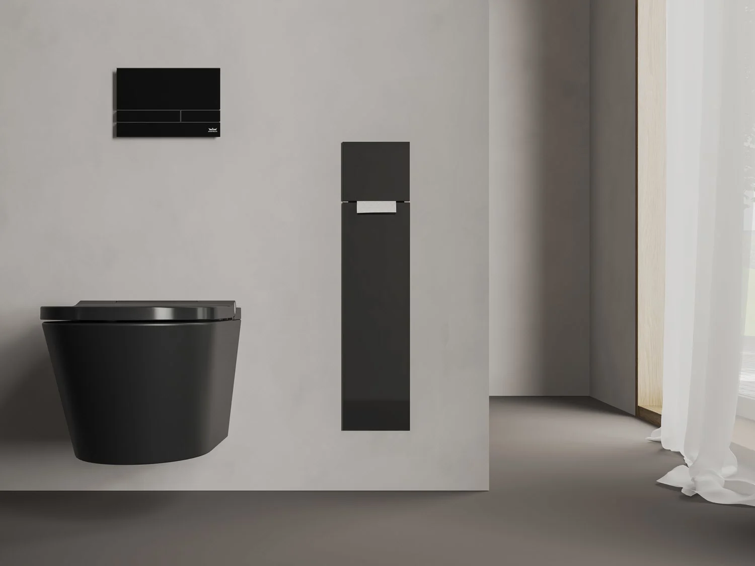 Kronenbach Cube Design WC-Modul 73 cm - Unterputz, Glasfront, Anschlag rechts Bild 7