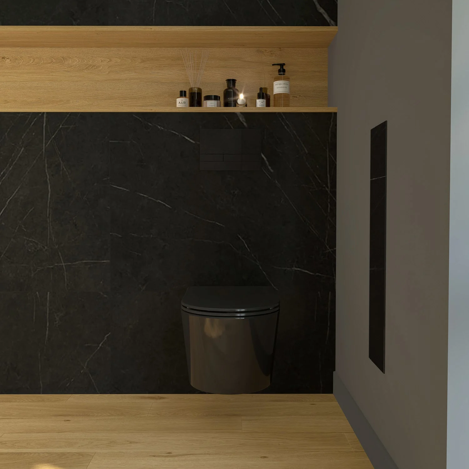 Kronenbach Cube Design WC-Modul 73 cm - Unterputz, Glasfront, Anschlag rechts Bild 10