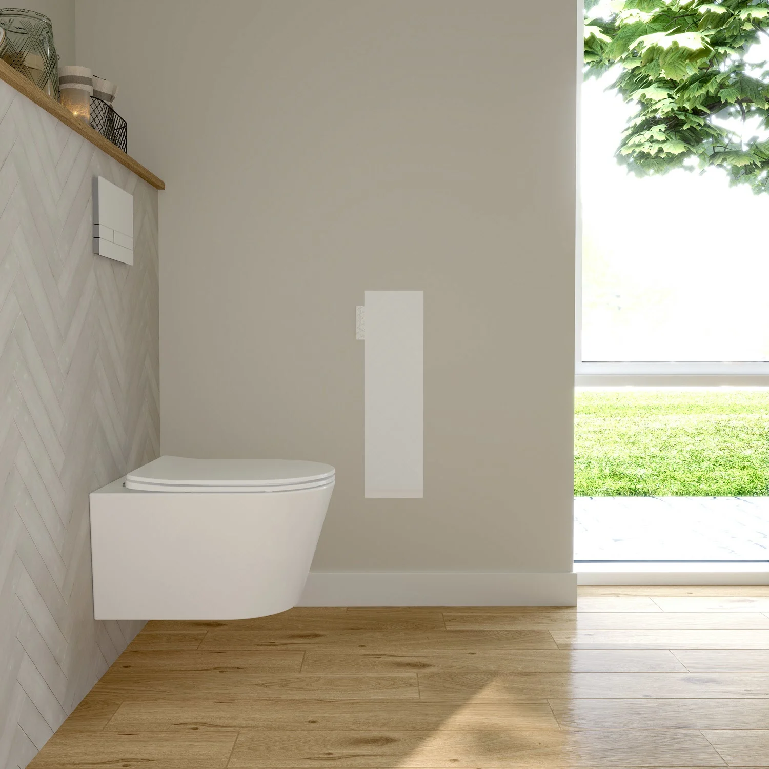Kronenbach Cube Design WC-Modul 60 cm - Unterputz, Glasfront, Anschlag rechts Bild 10