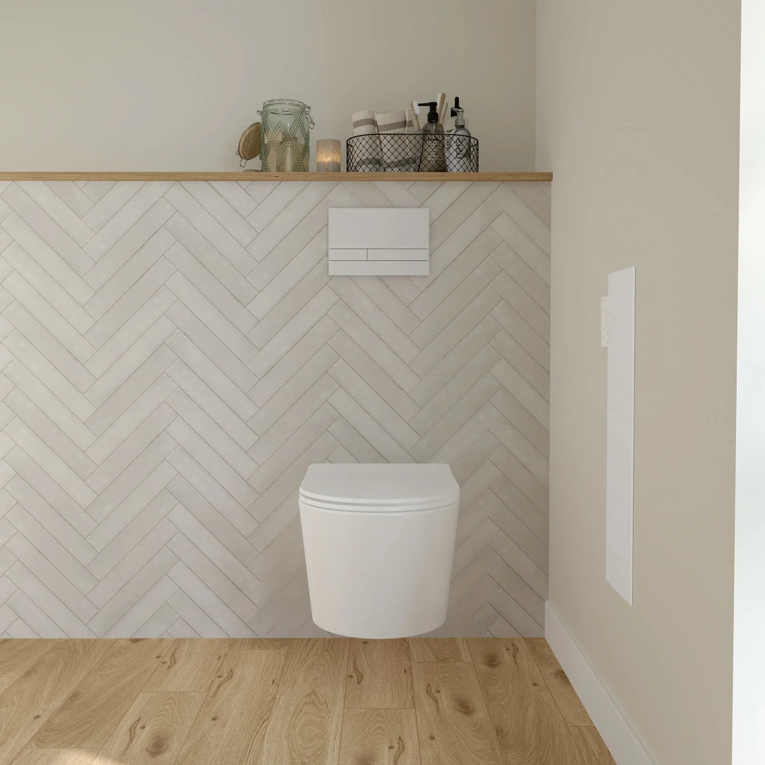 Kronenbach Cube Design WC-Modul 60 cm - Unterputz, Glasfront, Anschlag rechts Bild 11