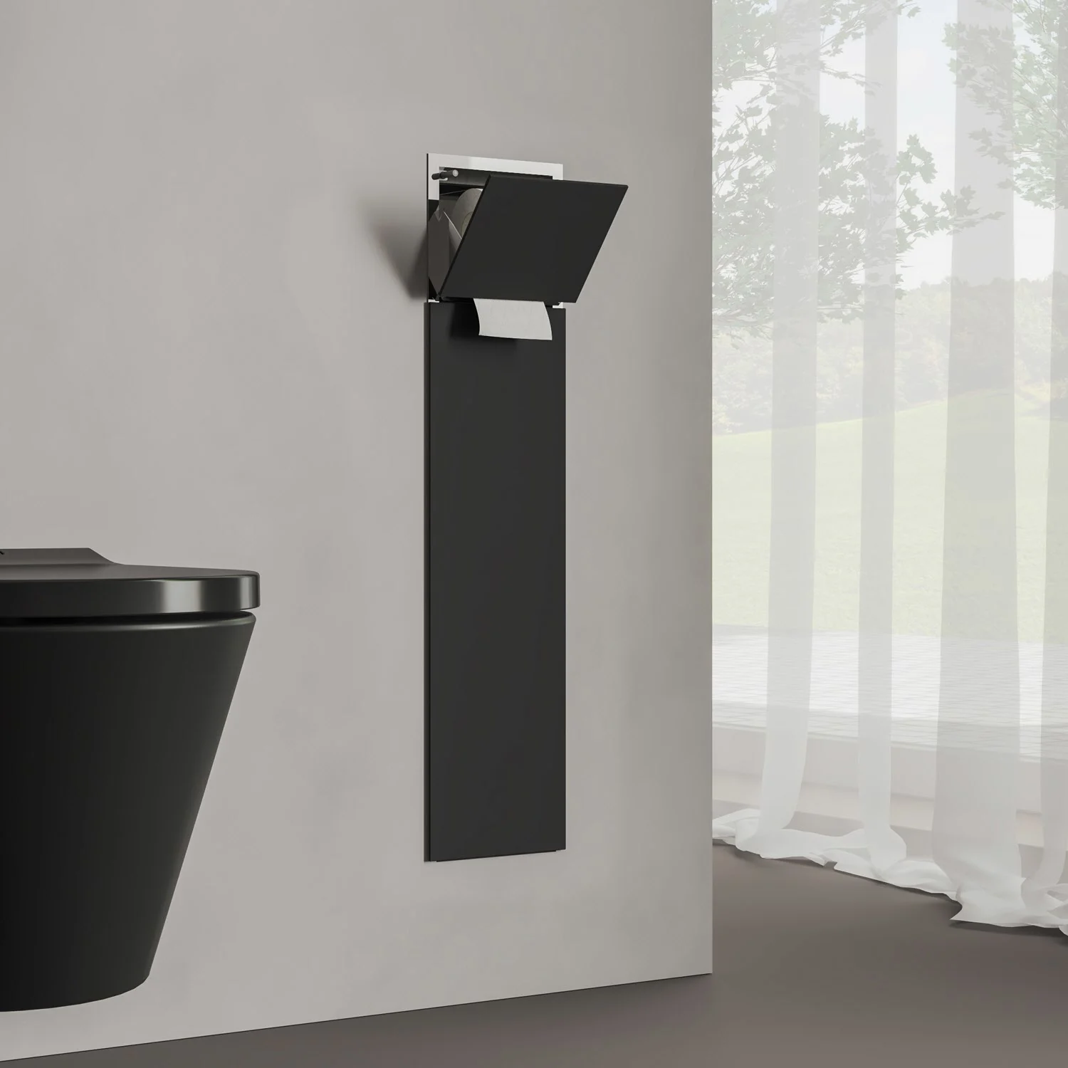 Kronenbach Cube Design WC-Modul 73 cm - Unterputz, Glasfront, Anschlag rechts Bild 3