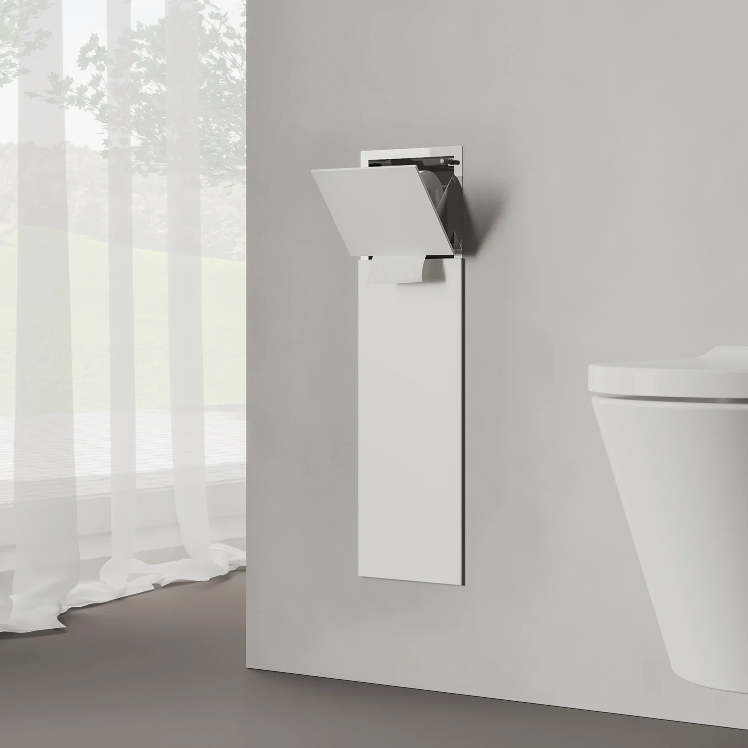 Kronenbach Cube Design WC-Modul 60 cm - Unterputz, Glasfront, Anschlag links Bild 3