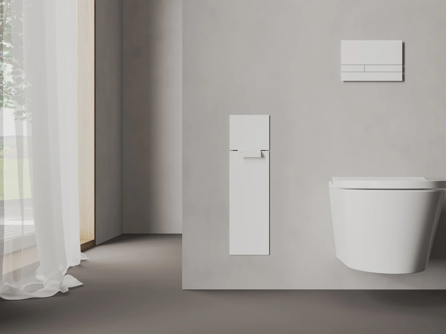 Kronenbach Cube Design WC-Modul 60 cm - Unterputz, Glasfront, Anschlag links Bild 7