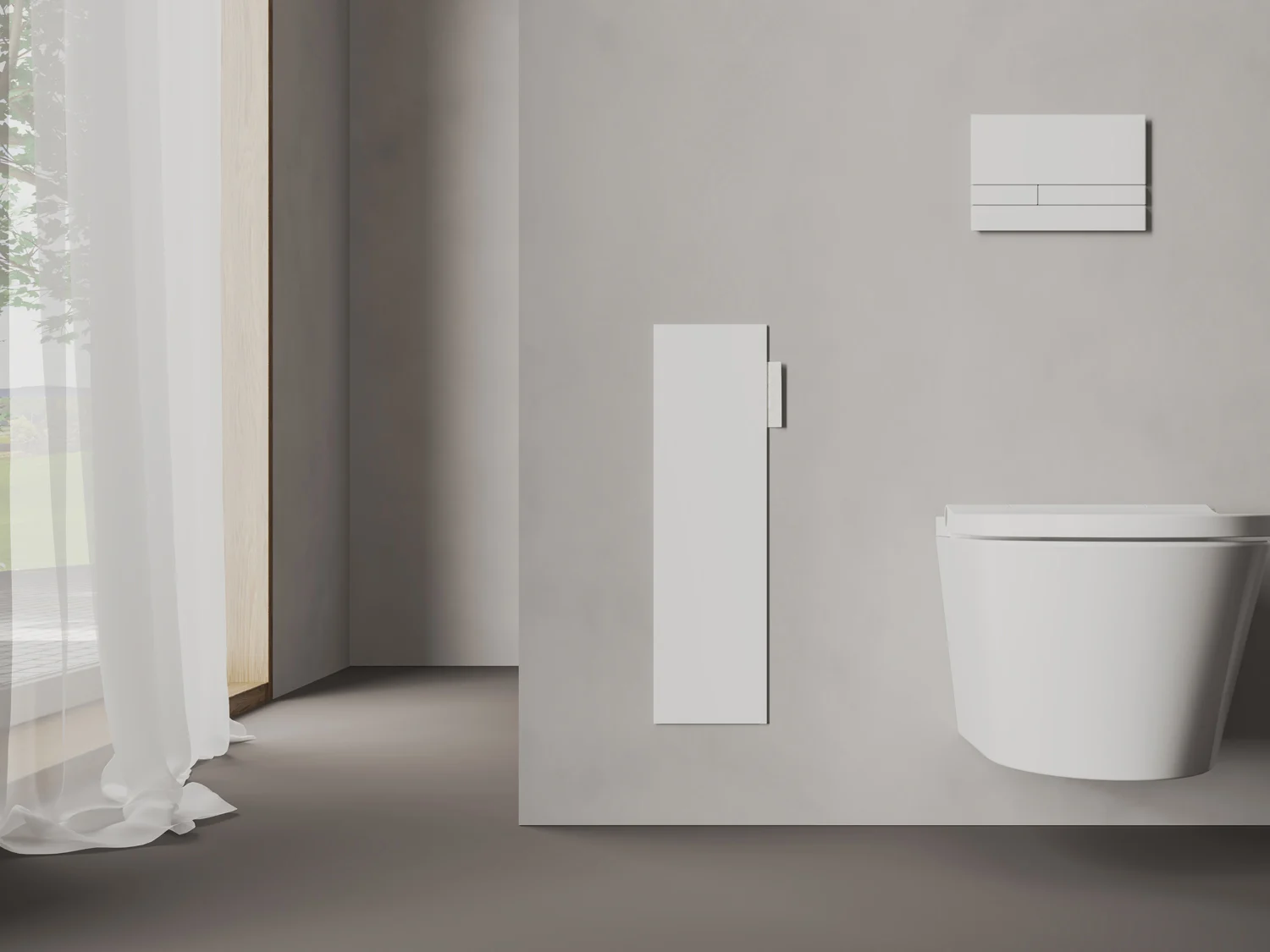 Kronenbach Cube Design WC-Modul 60 cm - Unterputz, Glasfront, Anschlag links Bild 6