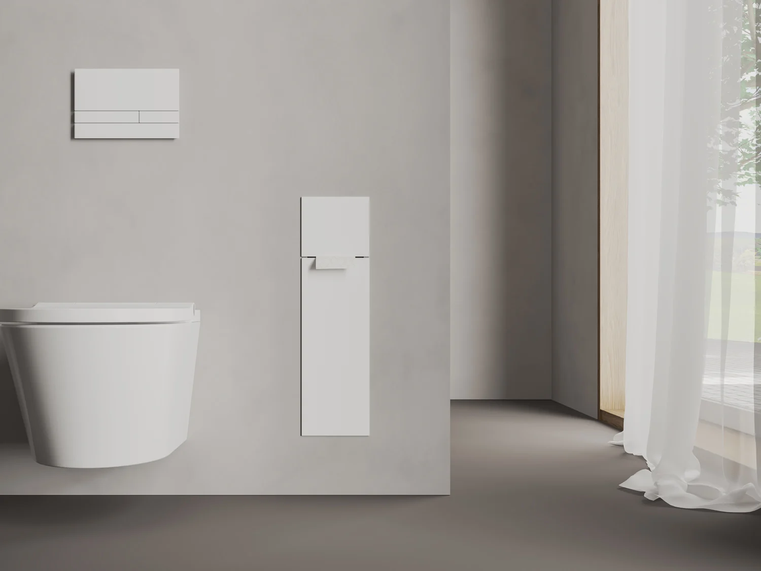 Kronenbach Cube Design WC-Modul 60 cm - Unterputz, Glasfront, Anschlag rechts Bild 7