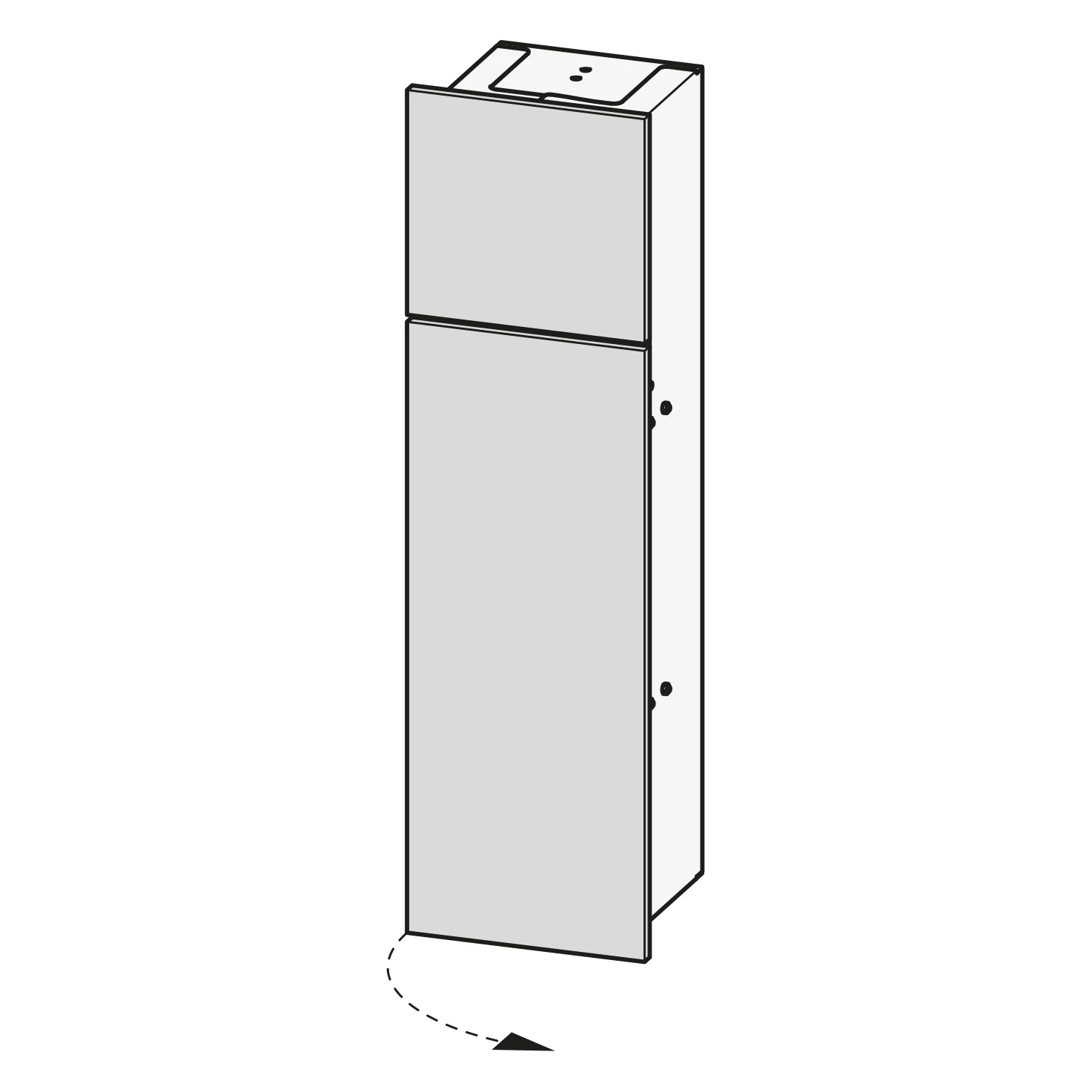 Kronenbach Cube Design WC-Modul 60 cm - Unterputz, Glasfront, Anschlag rechts Bild 6