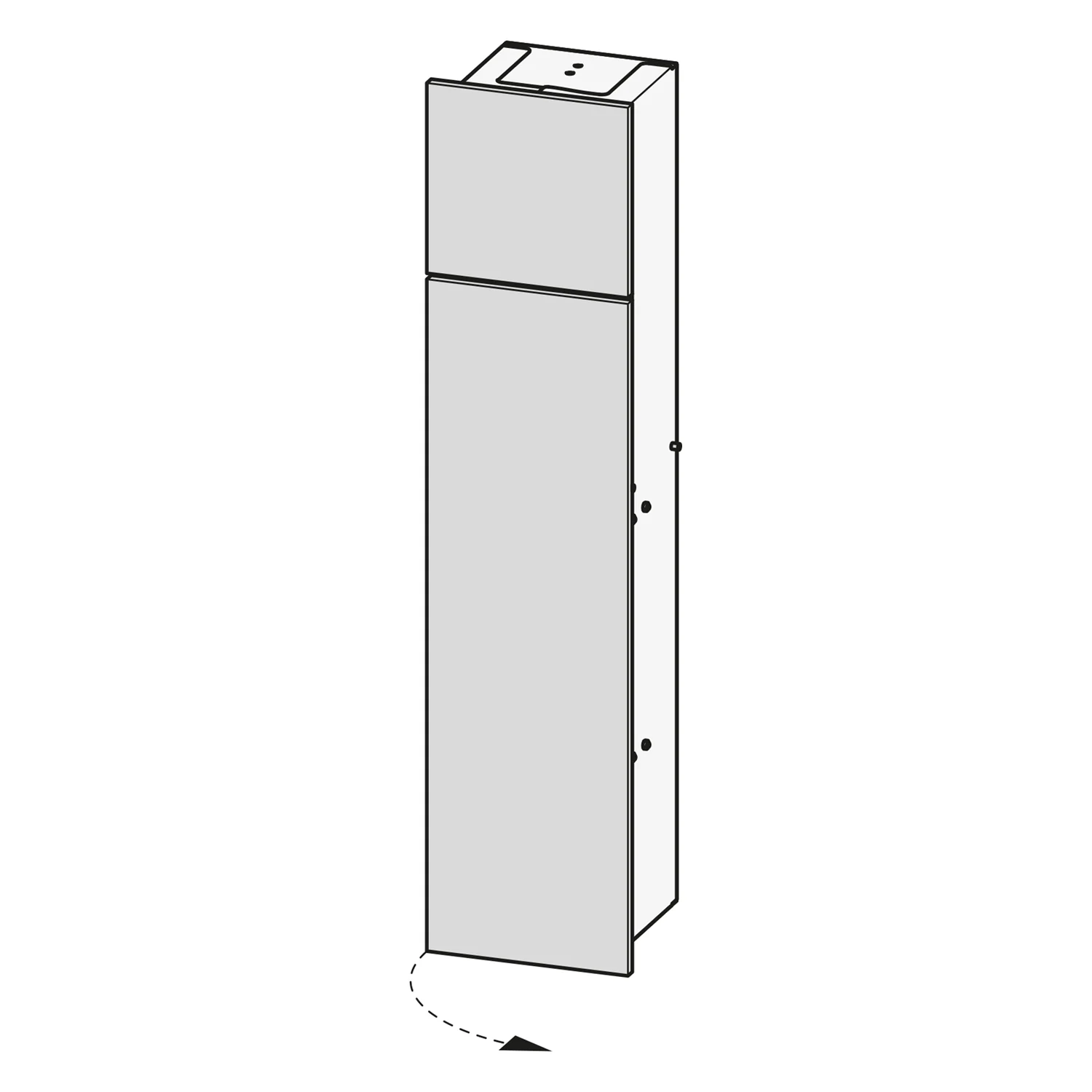 Kronenbach Cube Design WC-Modul 73 cm - Unterputz, Glasfront, Anschlag rechts Bild 6