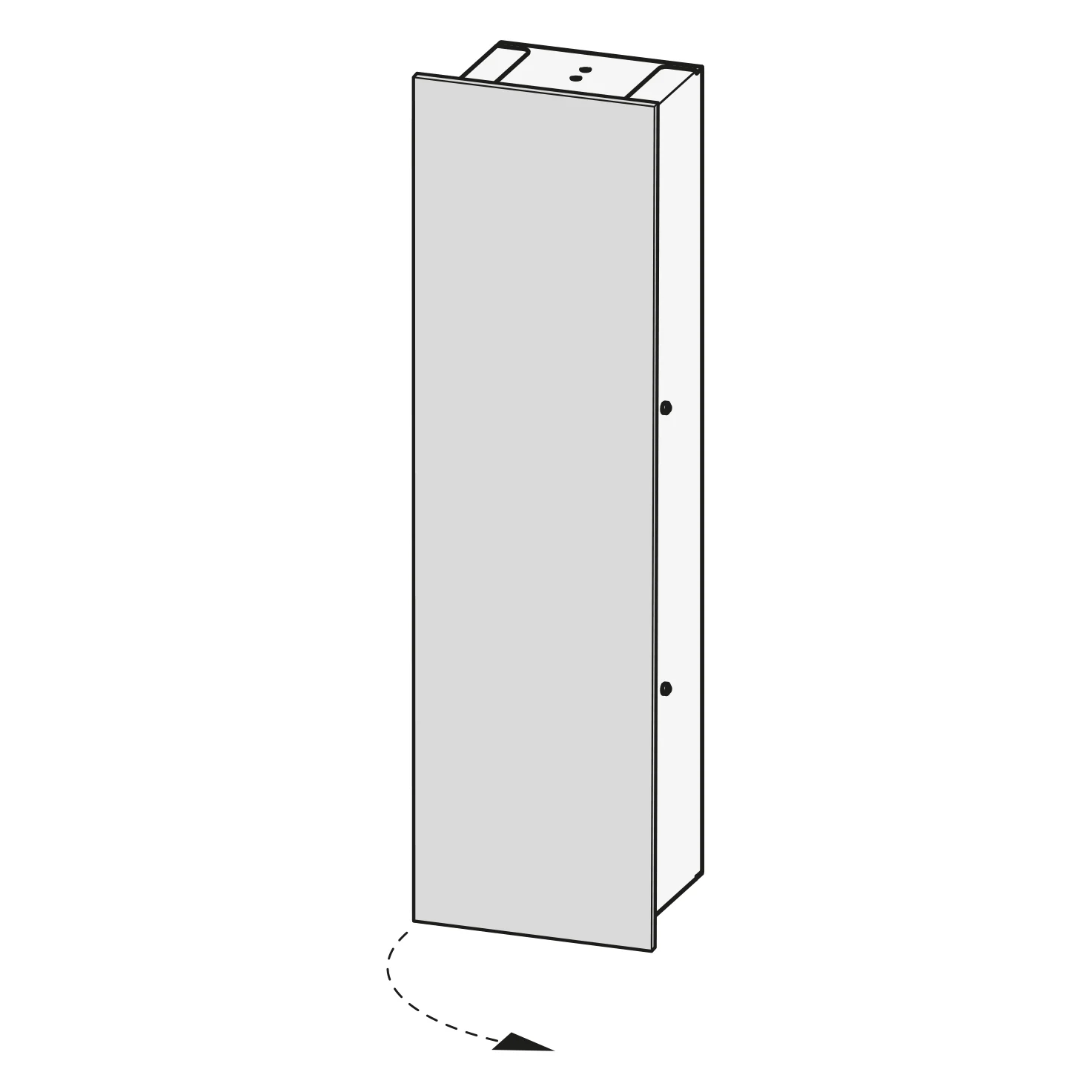 Kronenbach Cube Design WC-Modul 60 cm - Unterputz, Glasfront, Anschlag rechts Bild 5