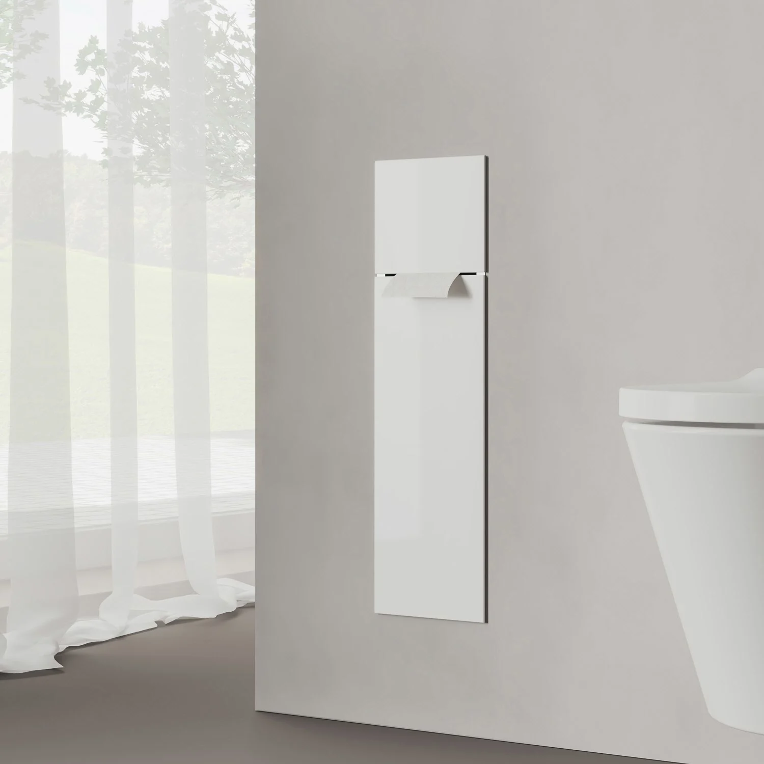 Kronenbach Cube Design WC-Modul 60 cm - Unterputz, Glasfront, Anschlag links