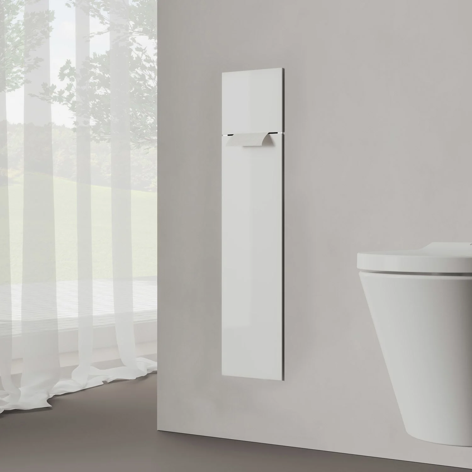 Kronenbach Cube Design WC-Modul 73 cm - Unterputz, Glasfront, Anschlag links