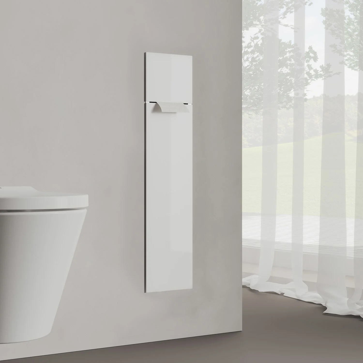 Kronenbach Cube Design WC-Modul 73 cm - Unterputz, Glasfront, Anschlag rechts