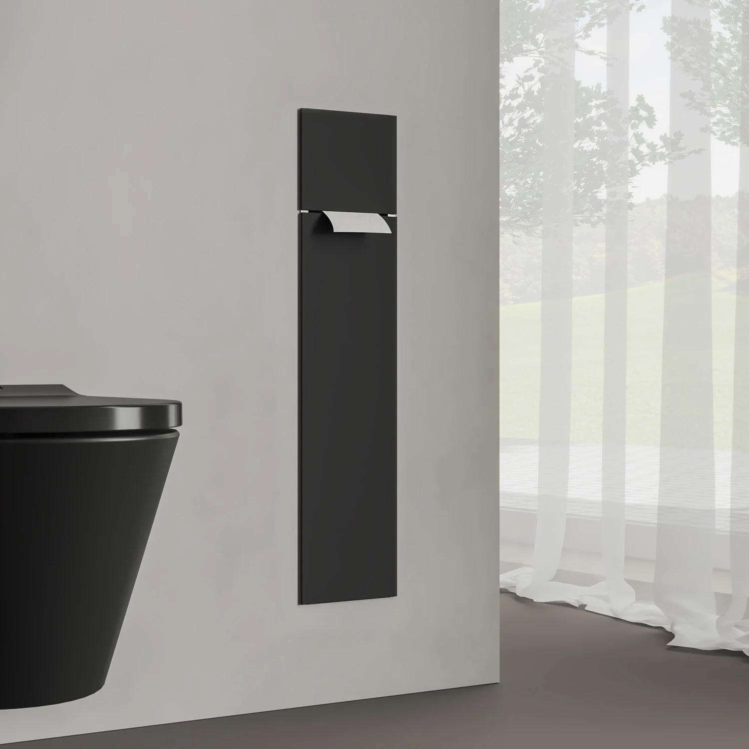 Kronenbach Cube Design WC-Modul 73 cm - Unterputz, Glasfront, Anschlag rechts