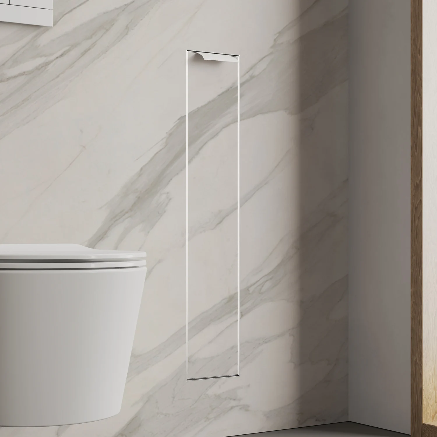 Kronenbach Cube Design WC-Modul - Unterputzmodell 15,4 x 80,3 cm, Türanschlag rechts