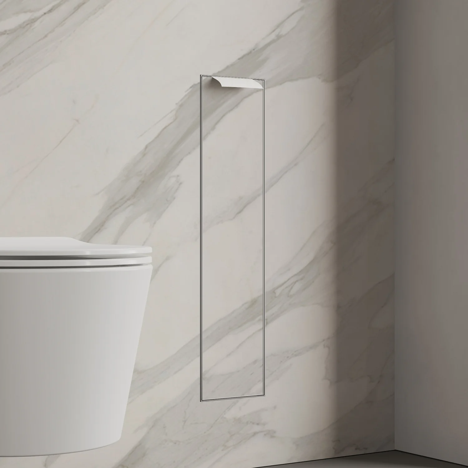 Kronenbach Cube Design WC-Modul - Unterputzmodell 15,4 x 65,8 cm, Türanschlag rechts