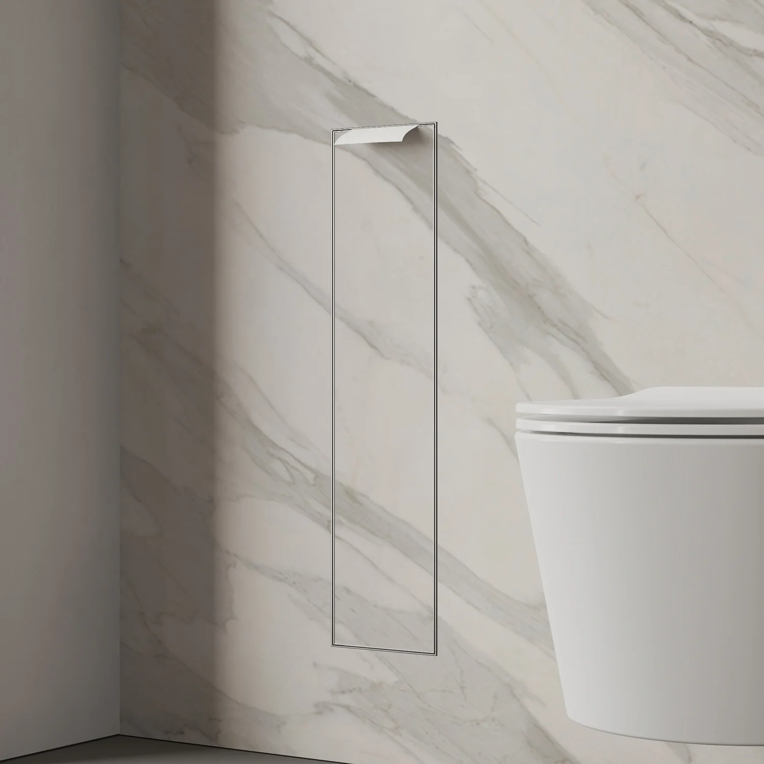 Kronenbach Cube Design WC-Modul - Unterputzmodell 15,4 x 65,8 cm, Türanschlag links