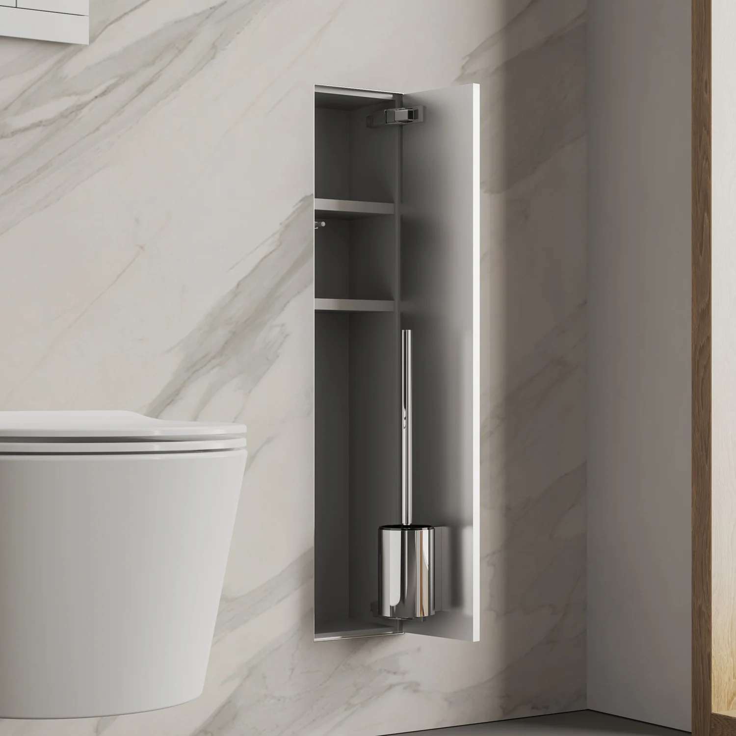 Kronenbach Cube Design WC-Modul - Unterputzmodell 15,4 x 80,3 cm, Türanschlag rechts Bild 3