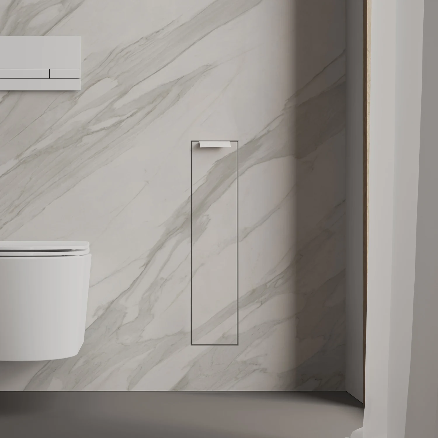 Kronenbach Cube Design WC-Modul - Unterputzmodell 15,4 x 65,8 cm, Türanschlag rechts Bild 4