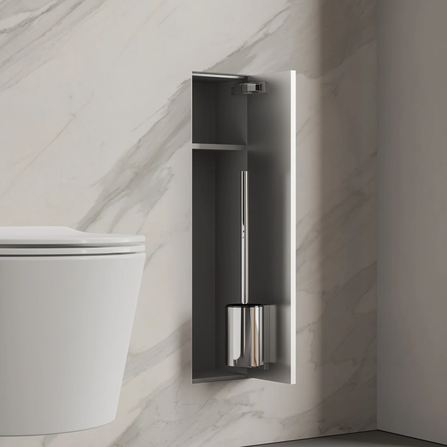 Kronenbach Cube Design WC-Modul - Unterputzmodell 15,4 x 65,8 cm, Türanschlag rechts Bild 3