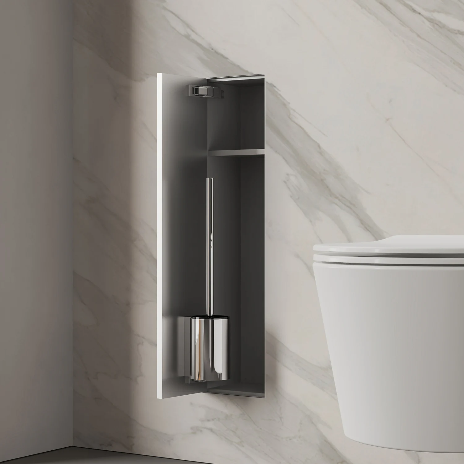 Kronenbach Cube Design WC-Modul - Unterputzmodell 15,4 x 65,8 cm, Türanschlag links Bild 3