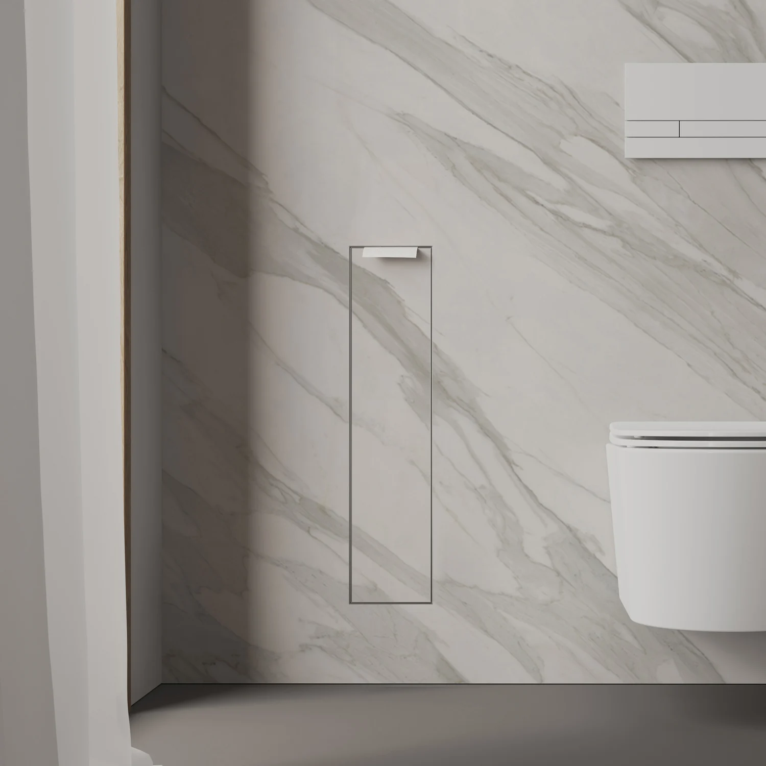 Kronenbach Cube Design WC-Modul - Unterputzmodell 15,4 x 65,8 cm, Türanschlag links Bild 4