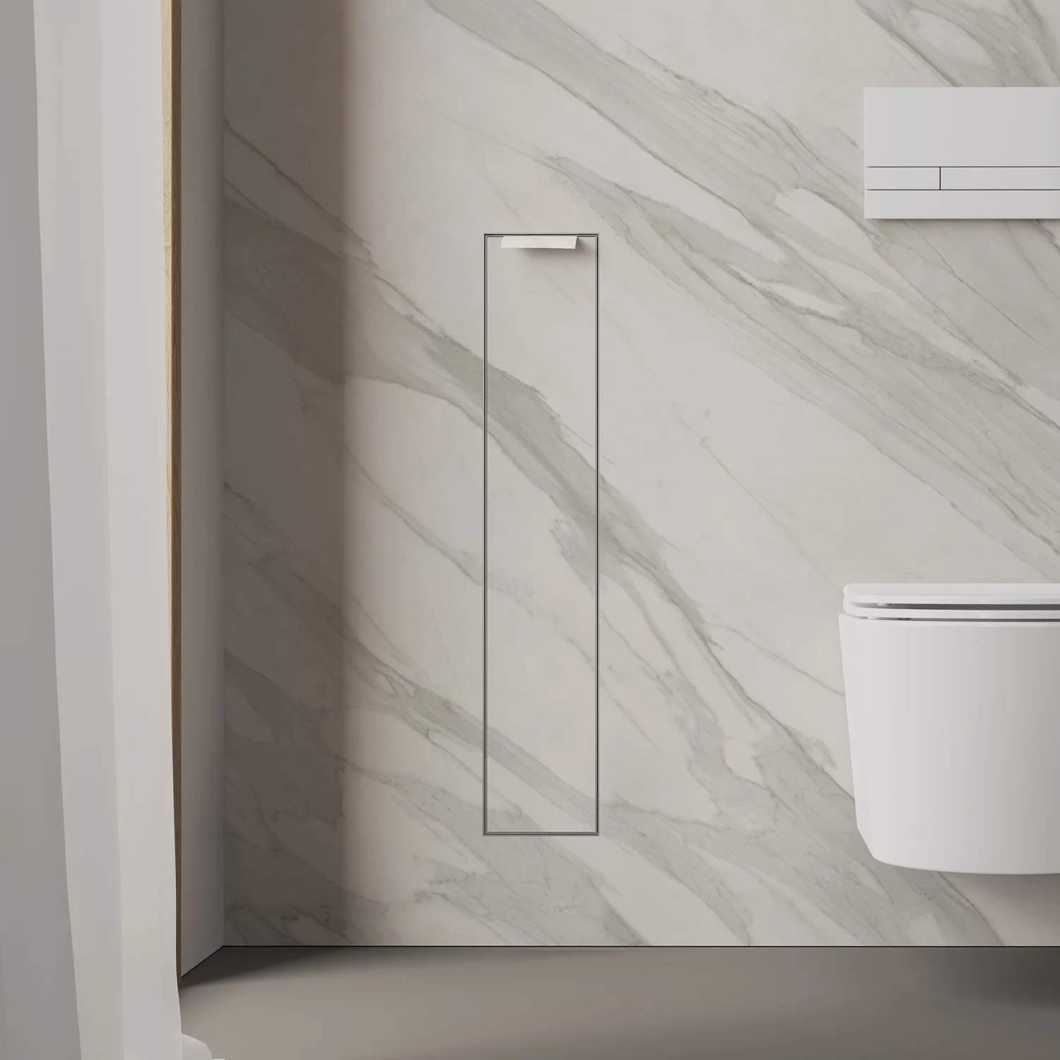 Kronenbach Cube Design WC-Modul - Unterputzmodell 15,4 x 80,3 cm, Türanschlag links Bild 4