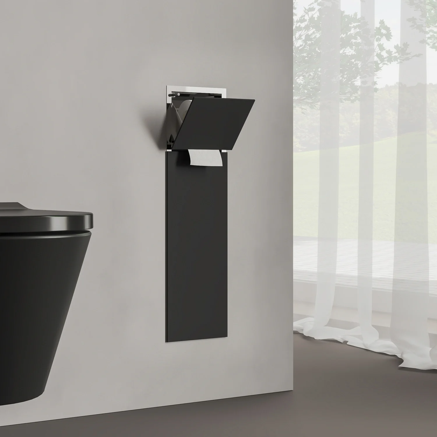 Kronenbach Cube Design WC-Modul 60 cm - Unterputz, Glasfront, Anschlag rechts Bild 3