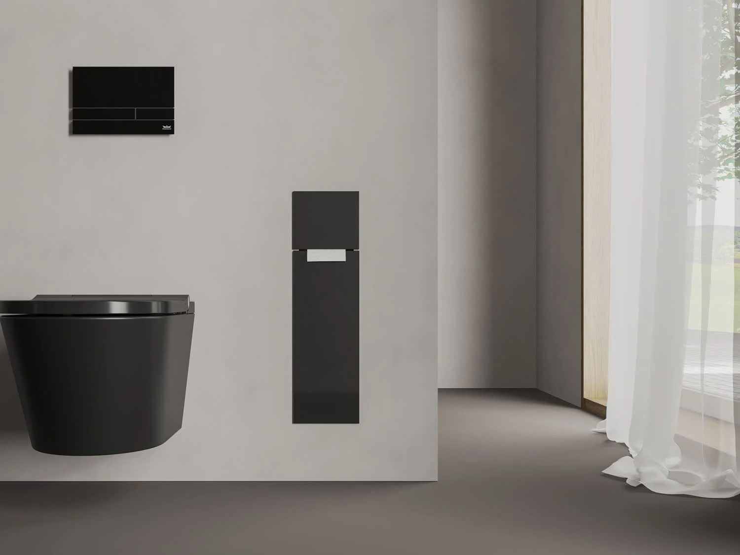 Kronenbach Cube Design WC-Modul 60 cm - Unterputz, Glasfront, Anschlag rechts Bild 7
