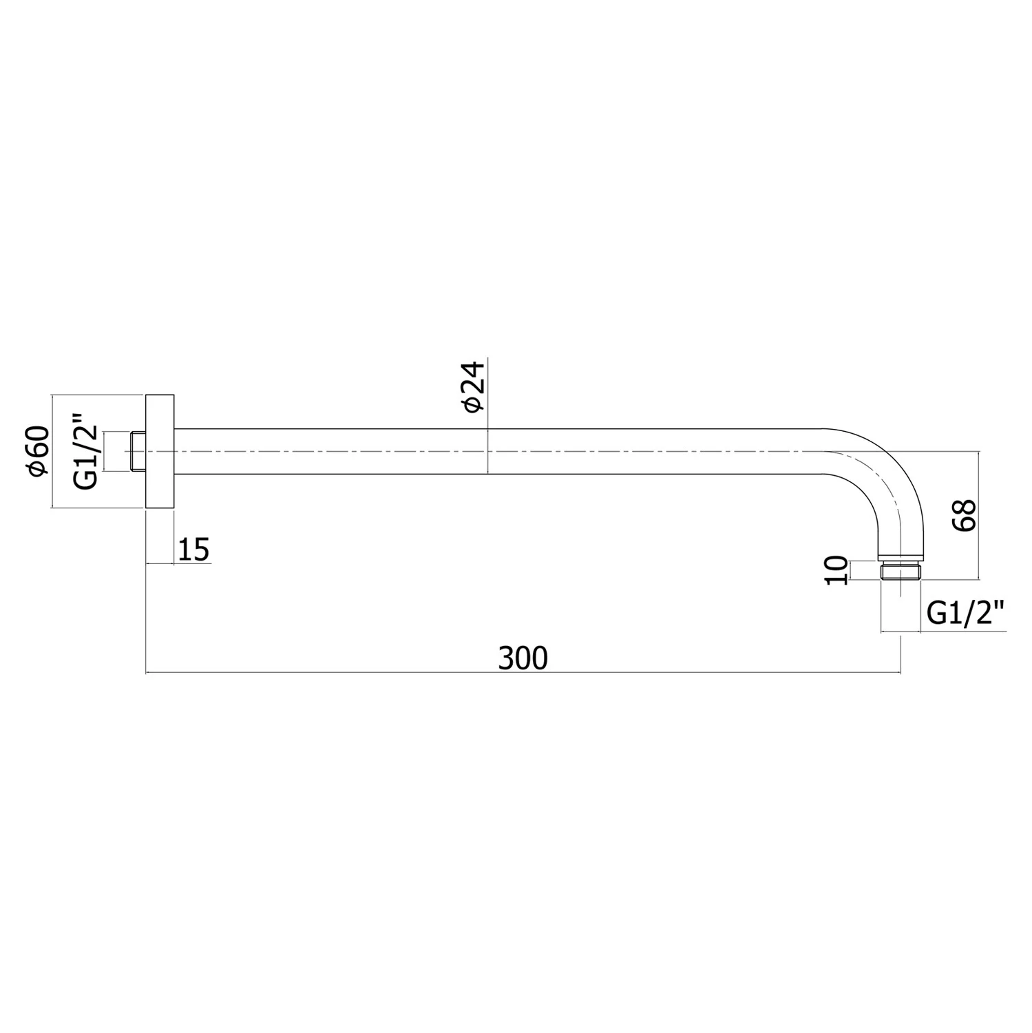Kronenbach IOTA 2.0 Brausearm 30 cm Bild 3