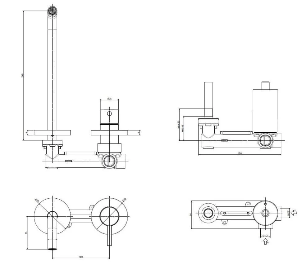 Kronenbach Lima 2.0 Waschtisch-Wandarmatur 24,5 cm inkl. Grundkörper Bild 4