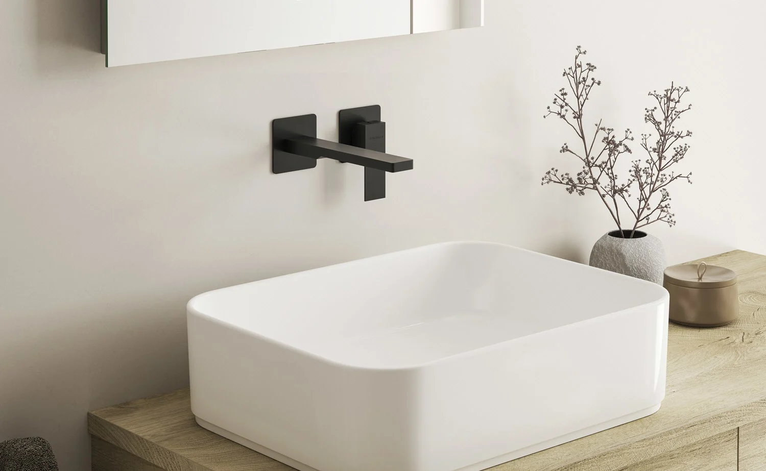 Kronenbach Quara 3.0, Set Waschtisch-Einhebelmischer Unterputz incl. Grundkörper, Ausladung 20 cm, wassersparend Bild 3