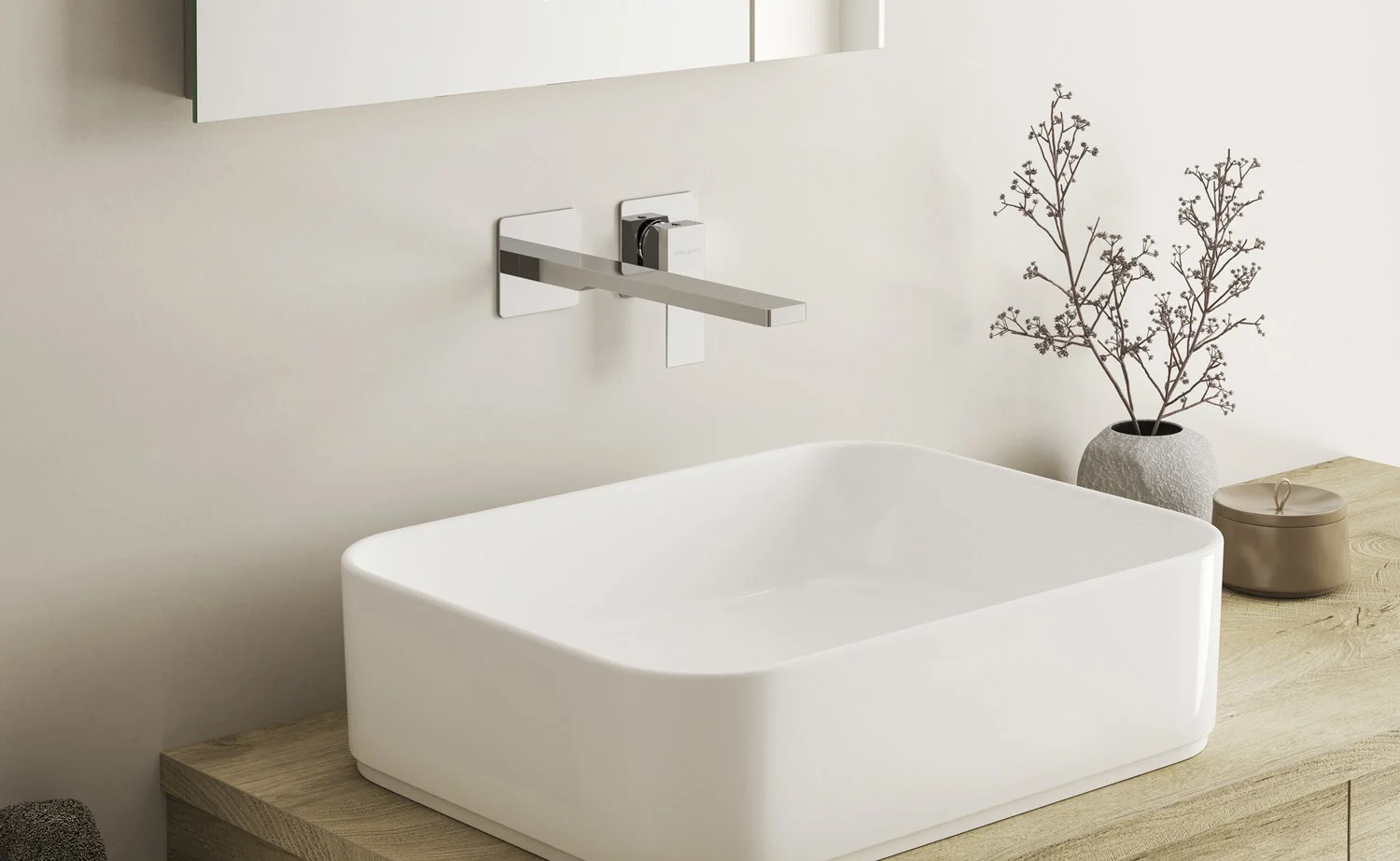 Kronenbach Quara 3.0, Set Waschtisch-Einhebelmischer Unterputz incl. Grundkörper, Ausladung 24 cm, wassersparend Bild 3