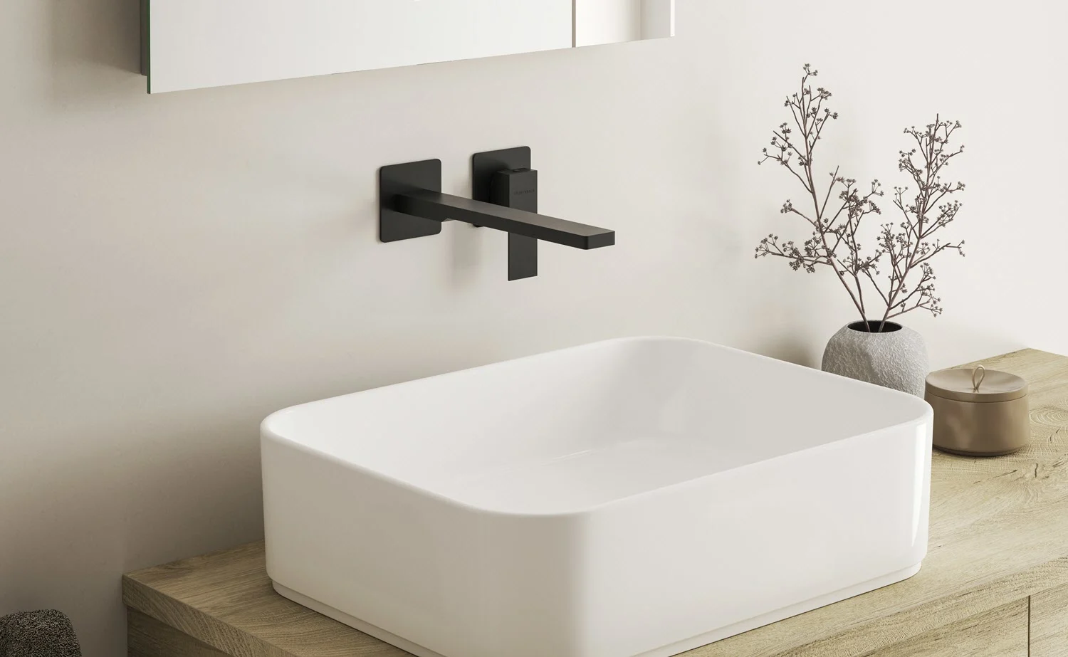 Kronenbach Quara 3.0, Set Waschtisch-Einhebelmischer Unterputz incl. Grundkörper, Ausladung 24 cm, wassersparend Bild 3