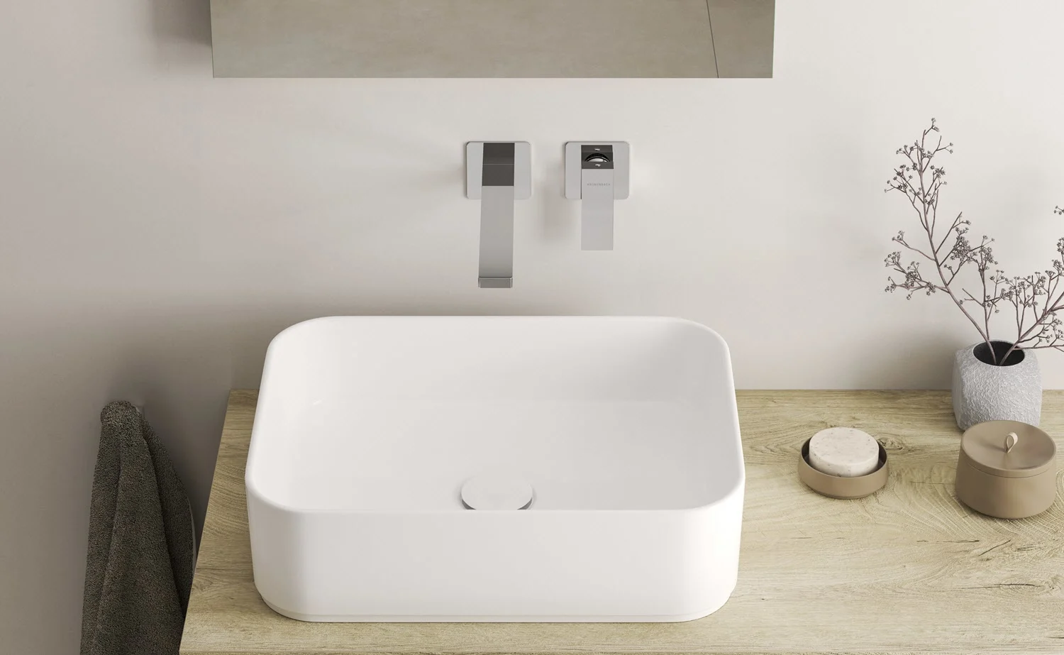 Kronenbach Quara 3.0, Set Waschtisch-Einhebelmischer Unterputz incl. Grundkörper, Ausladung 24 cm, wassersparend Bild 5