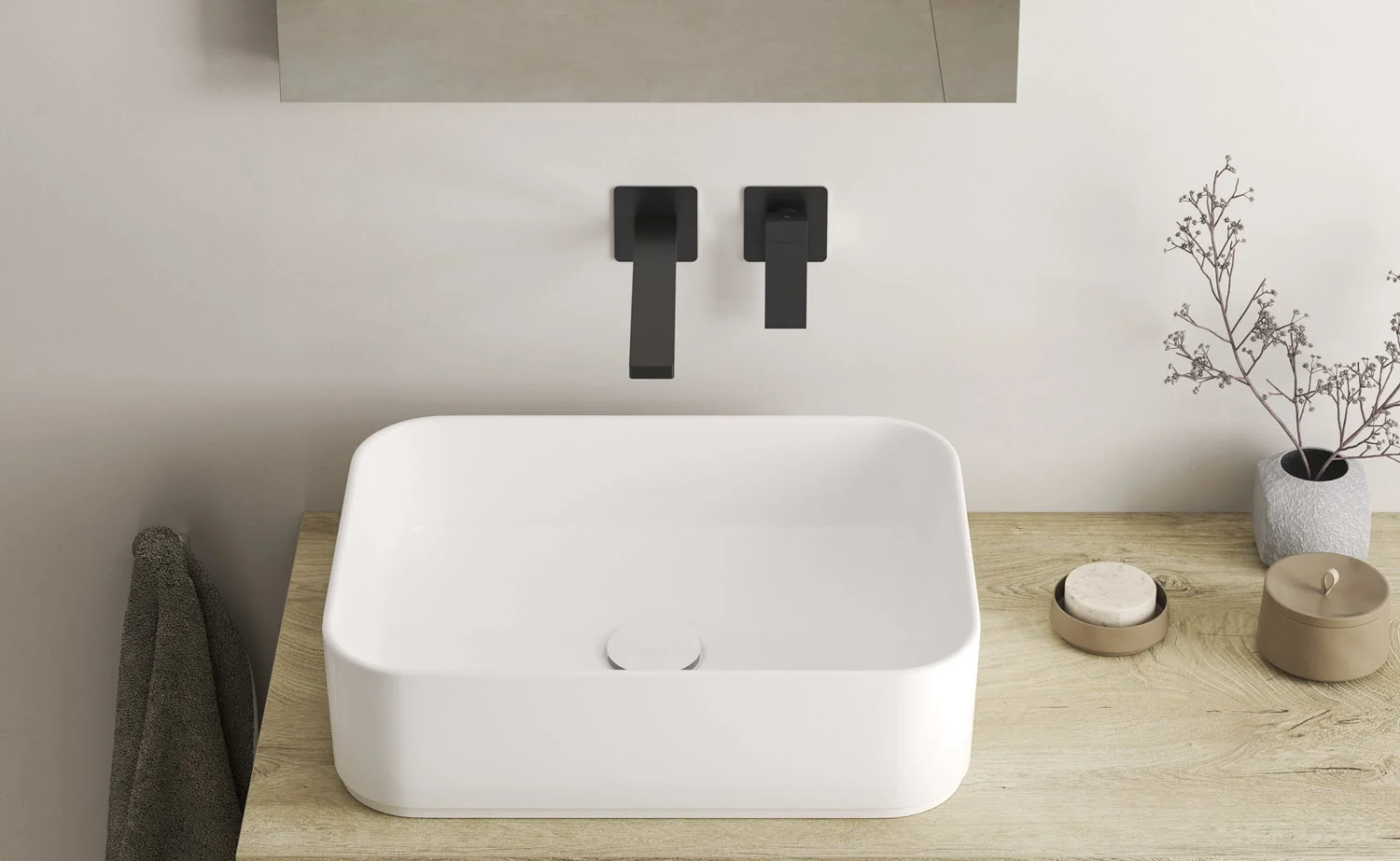 Kronenbach Quara 3.0, Set Waschtisch-Einhebelmischer Unterputz incl. Grundkörper, Ausladung 24 cm, wassersparend Bild 5