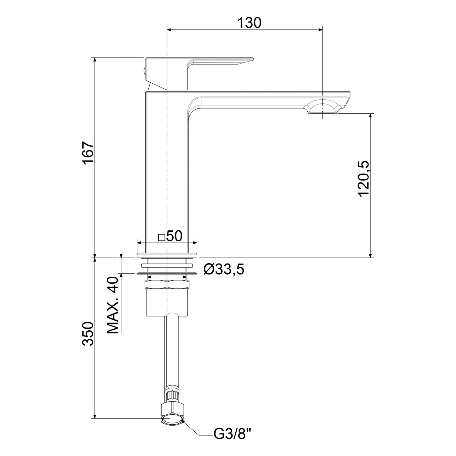 Kronenbach Quara 3.0 Waschtisch-Einhebelmischer ohne Ablaufgarnitur Bild 4