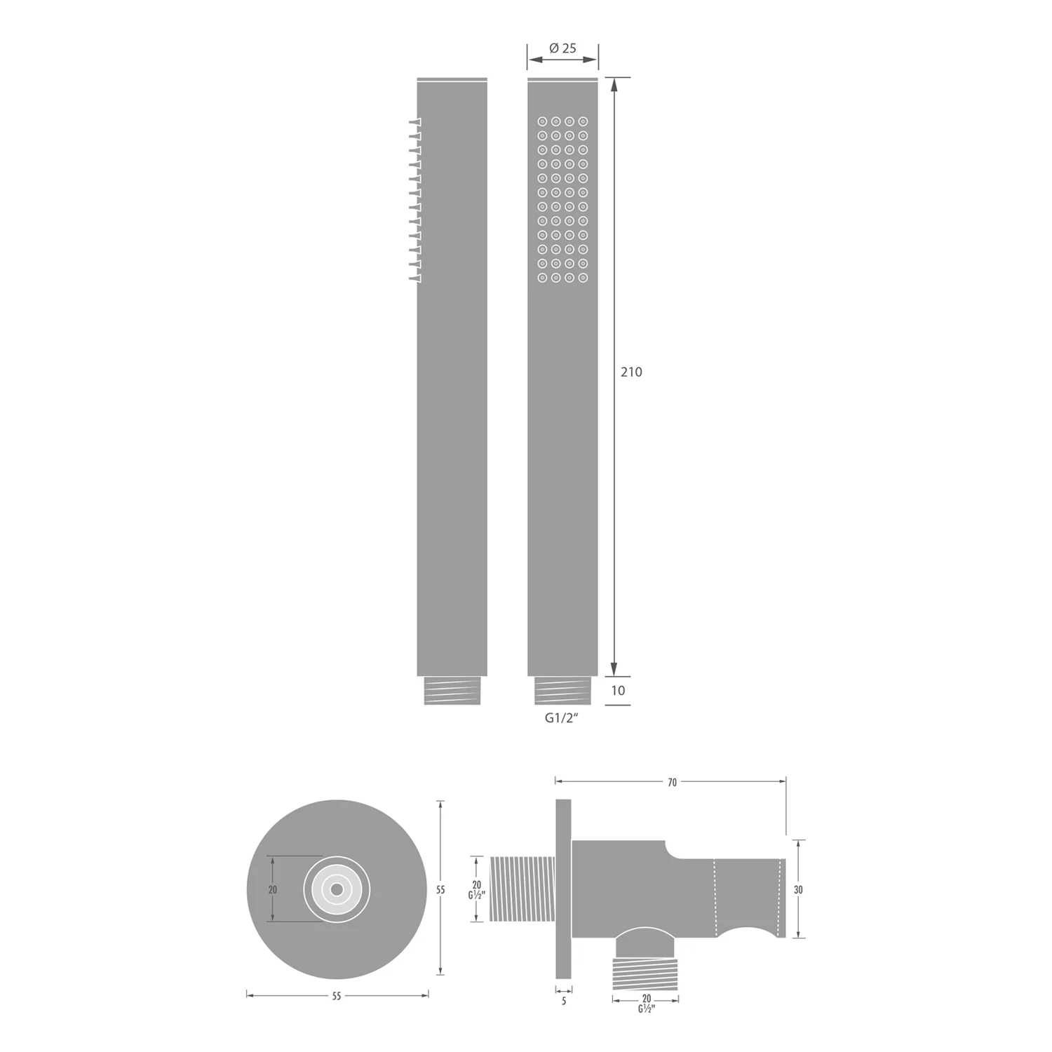 Kronenbach Radia 3.0 AP Bade-Einhebelmischer mit Brauseset Bild 5