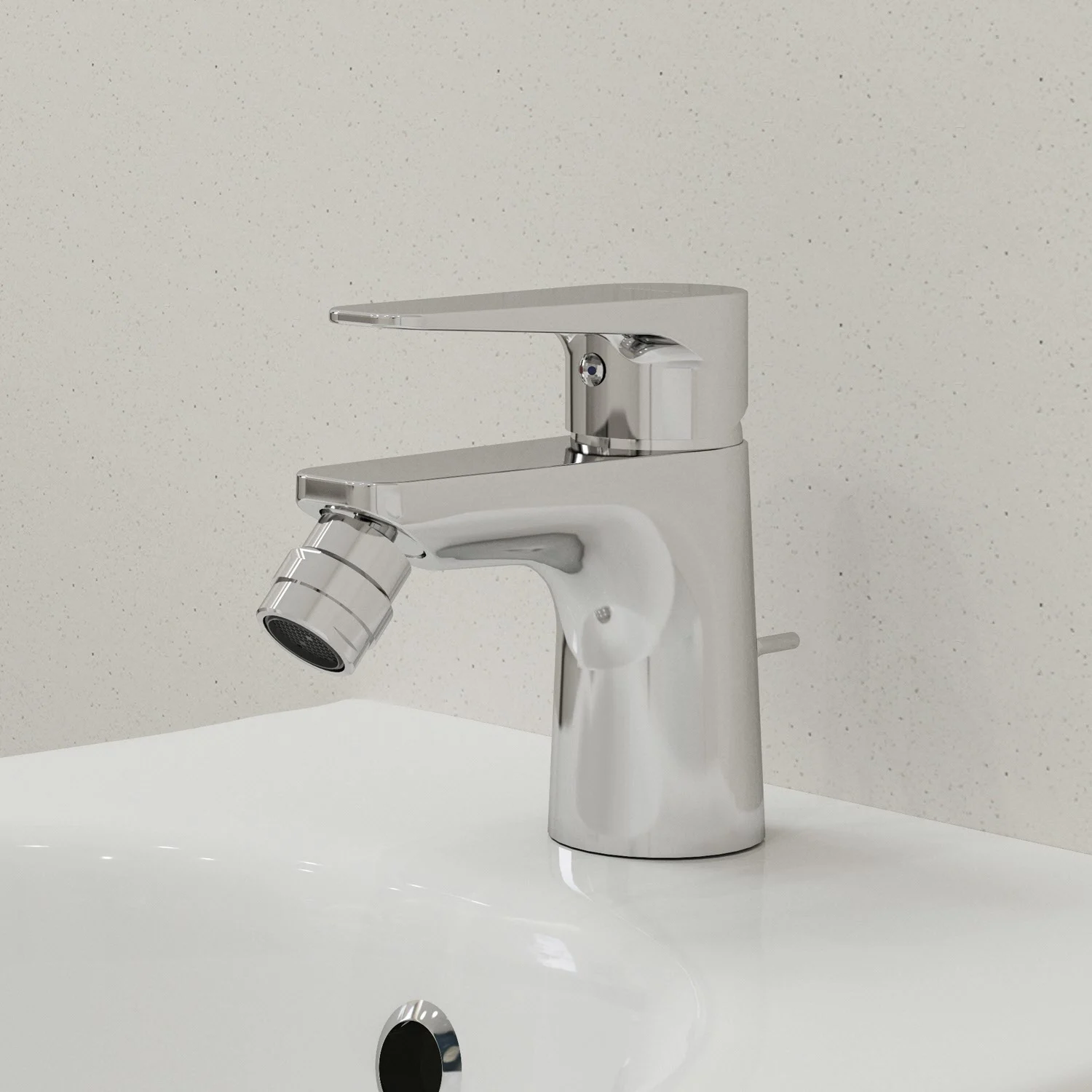 Kronenbach Radia 3.0 Bidet-Einhebelmischer mit Ablaufgarnitur 1 1/4
