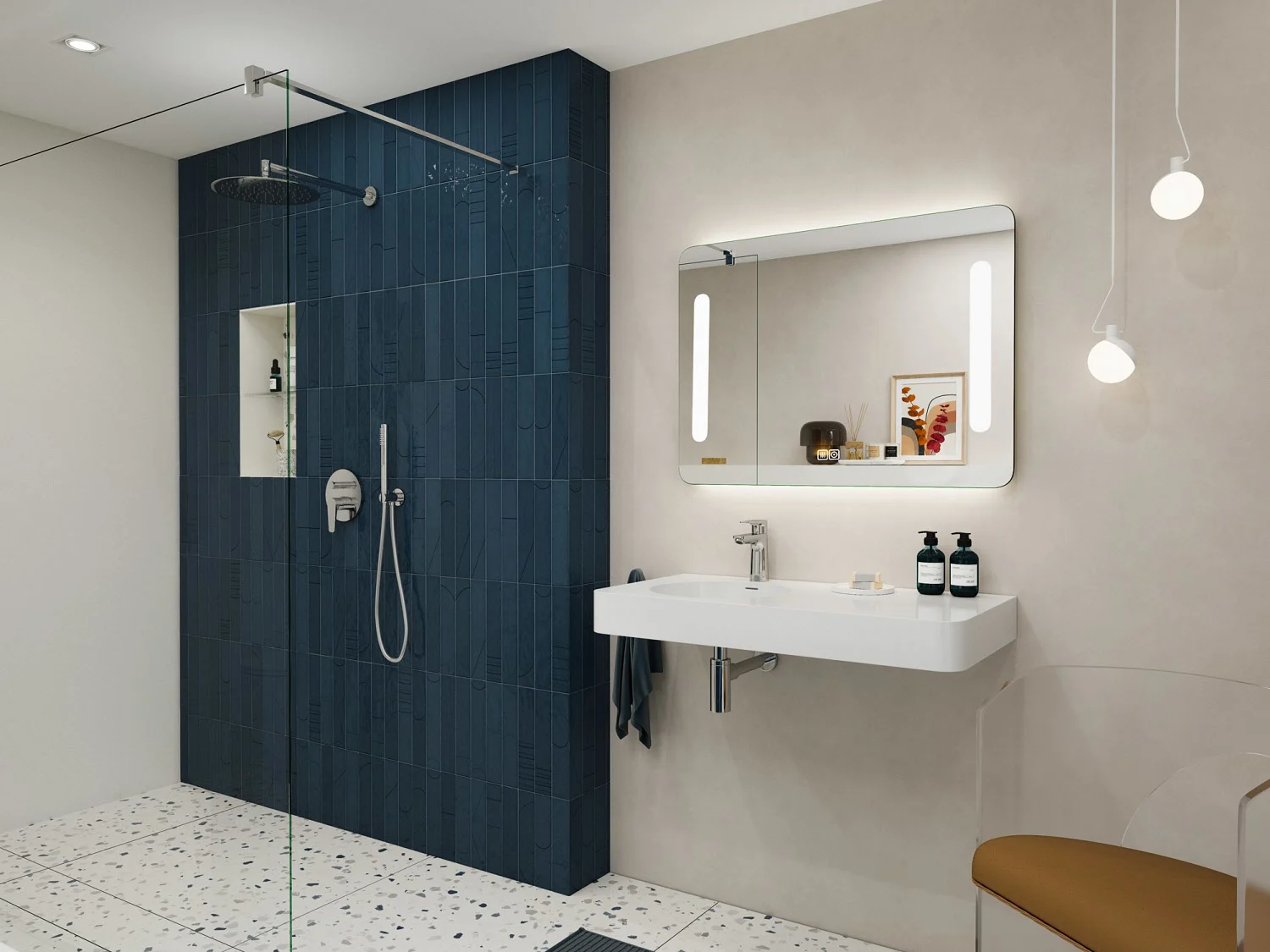 Kronenbach Radia 3.0 Waschtisch-Einhebelmischer mit Energiespar-Funktion, mit Zugstangen-Ablaufgarnitur 1 1/4, wassersparend Bild 7