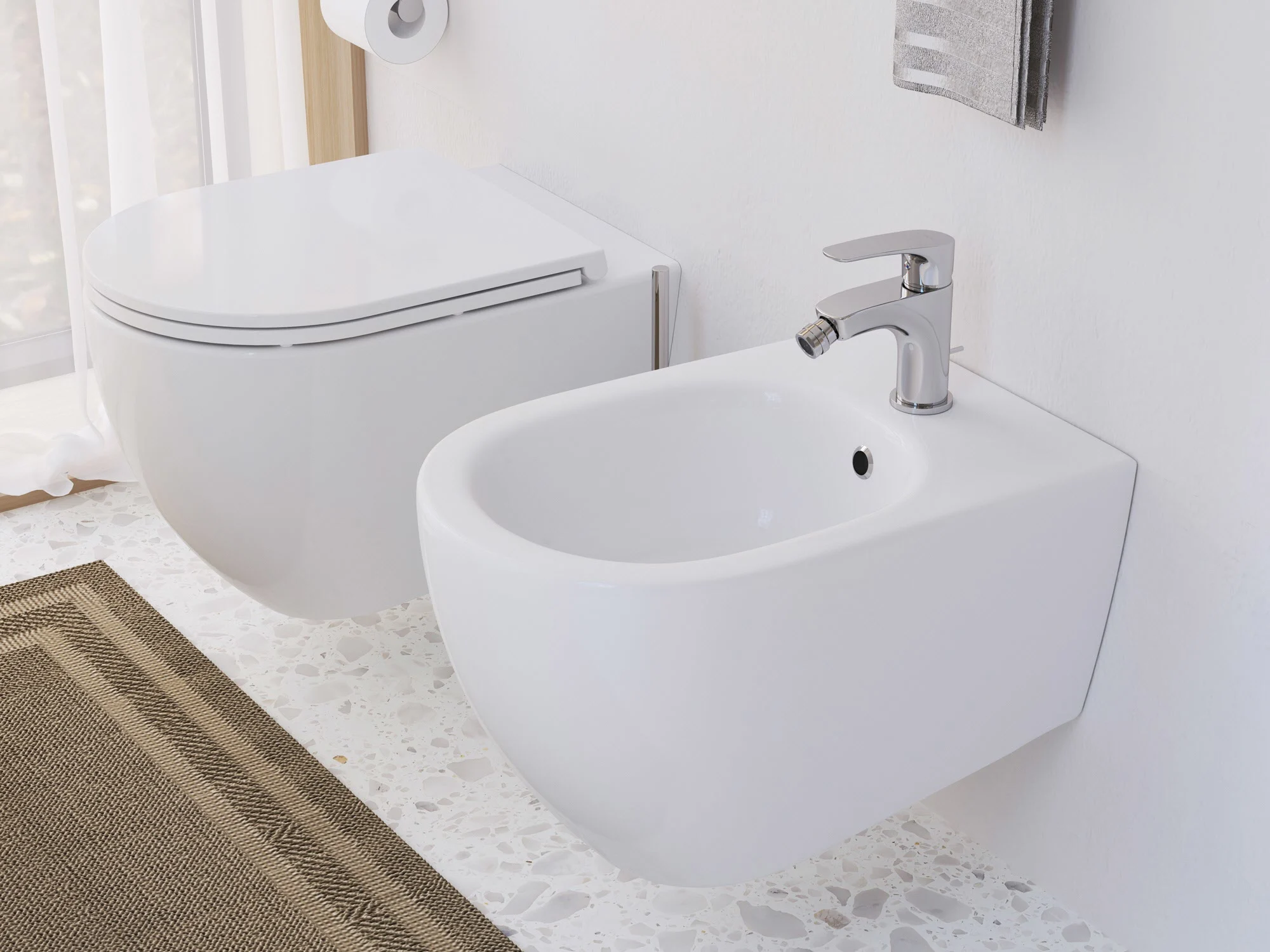 Kronenbach Rivara Bidet-Einhebelmischer mit Ablaufgarnitur 1 1/4 Bild 3