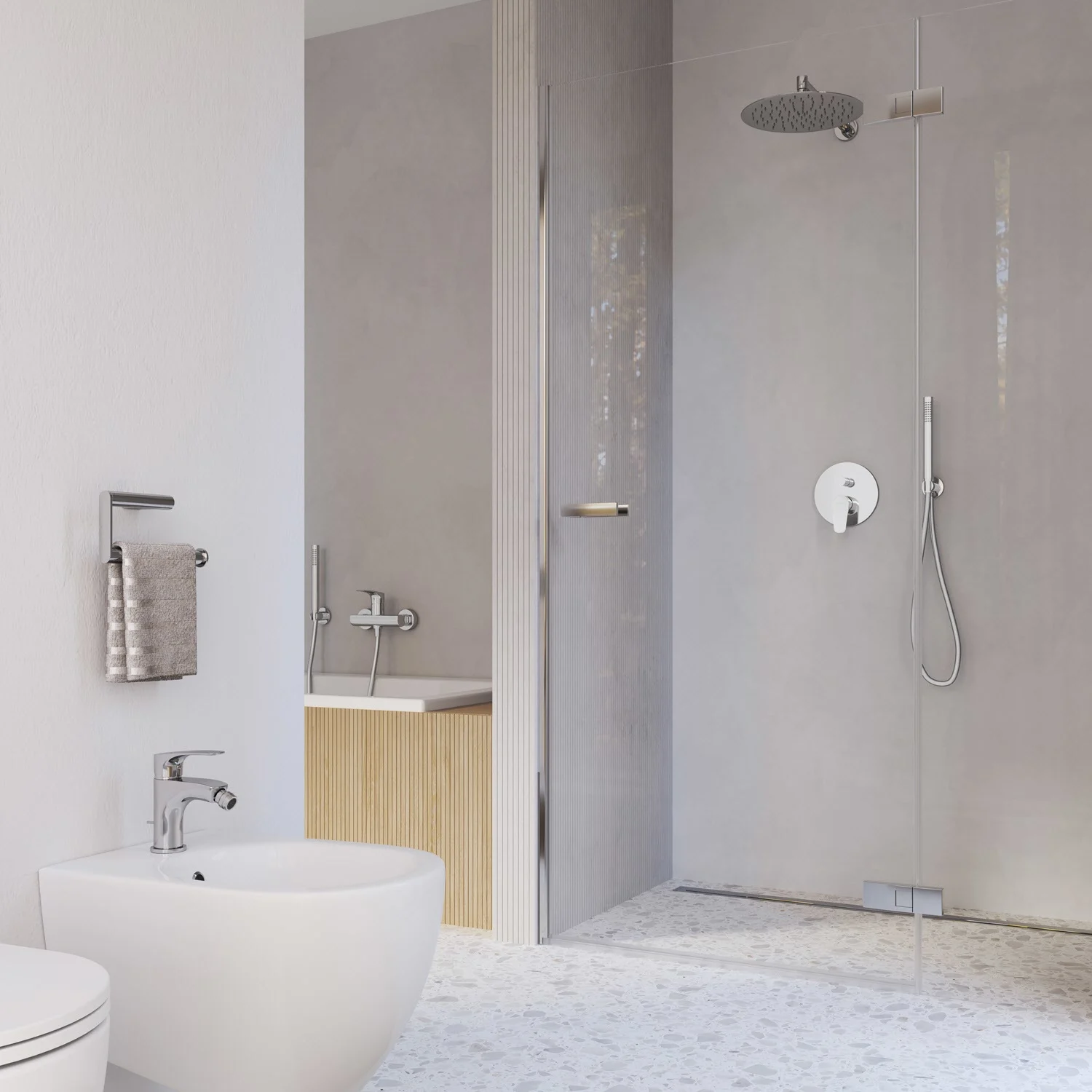 Kronenbach Rivara Bidet-Einhebelmischer mit Ablaufgarnitur 1 1/4 Bild 4