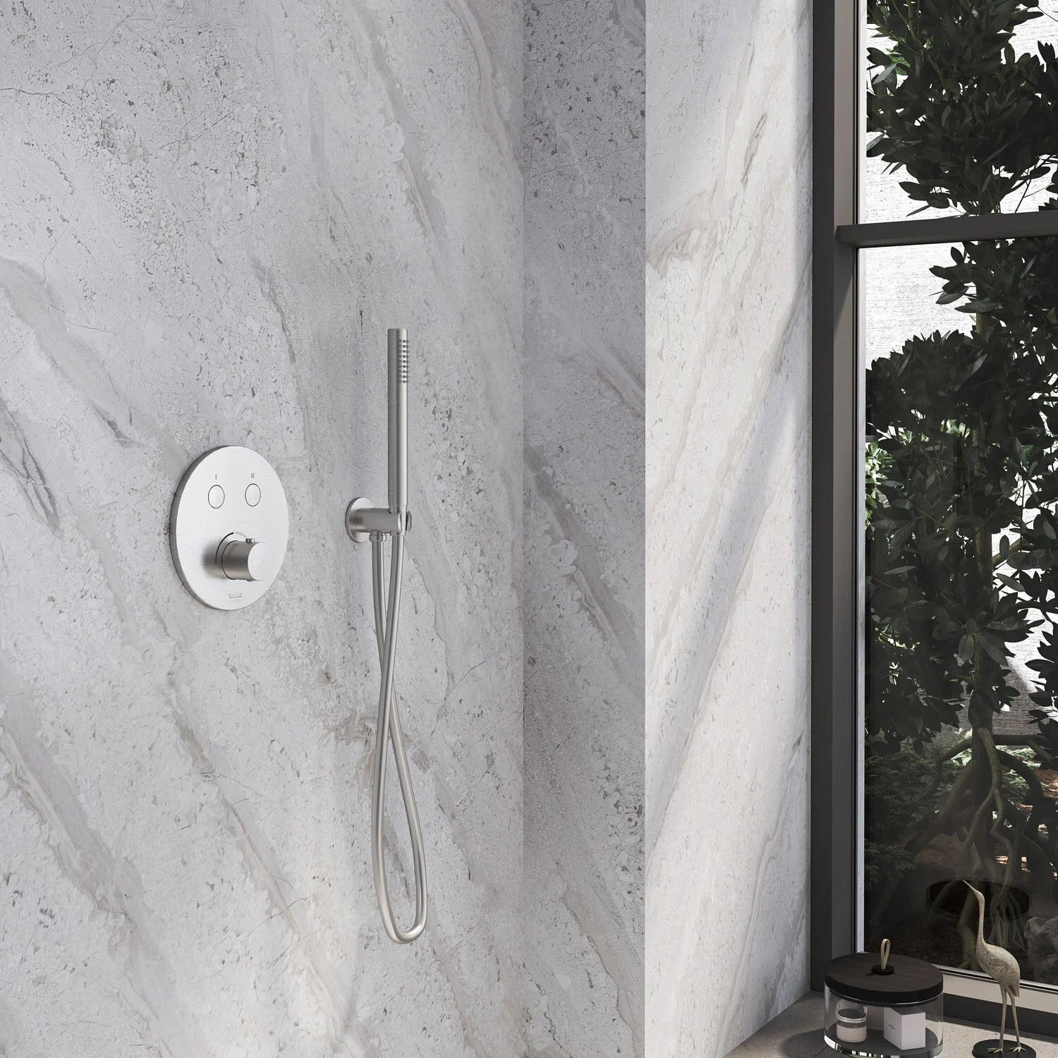 Kronenbach Smart Push Unterputz-Mischer für 2 Verbraucher, runde Ausführung Bild 3