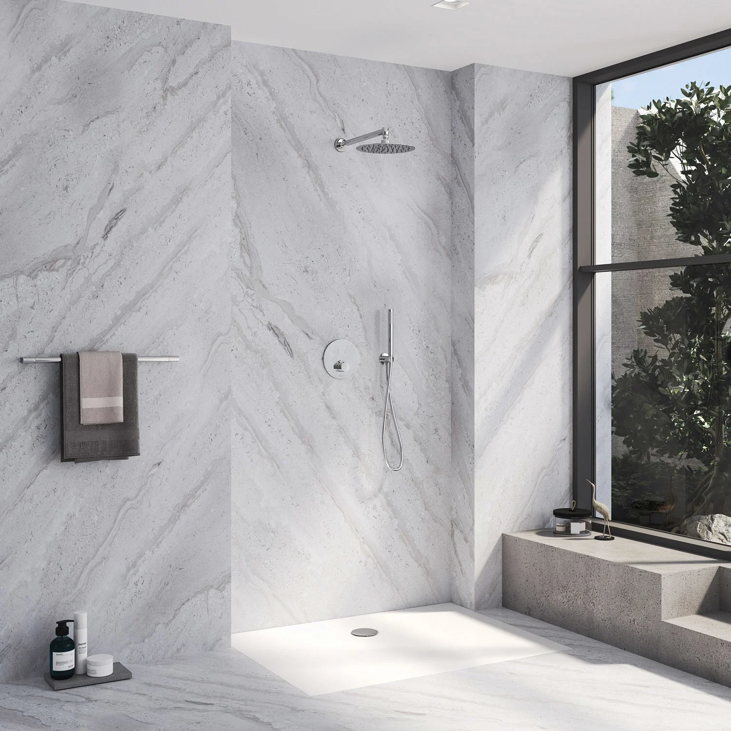 Kronenbach Smart Push Unterputz-Mischer für 2 Verbraucher, runde Ausführung Bild 4